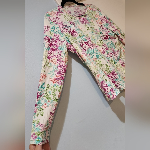 Women's Lands' End Long Sleeve Shirt Bathing Suit Cover Top, Size L/P - Picture 6 of 11